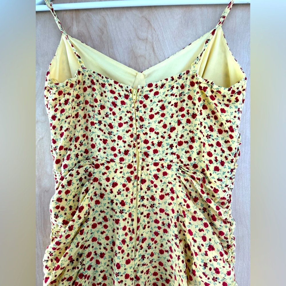 Row A Floral Yellow Dress with Ruching: Eligible 3/$25 - Picture 14 of 14